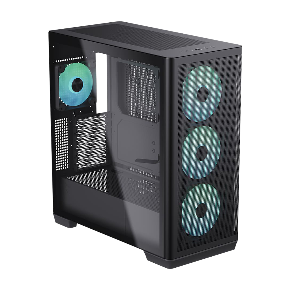 APNX CREATOR C1 V1 ARGB Fan x 4 Mid Tower Case - Black