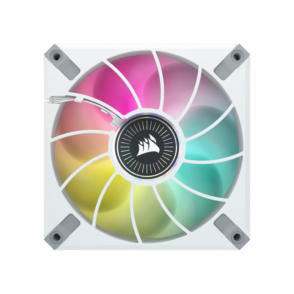 CORSAIR iCUE ML120 RGB ELITE Premium 120mm PWM Magnetic Levitation Fan - White