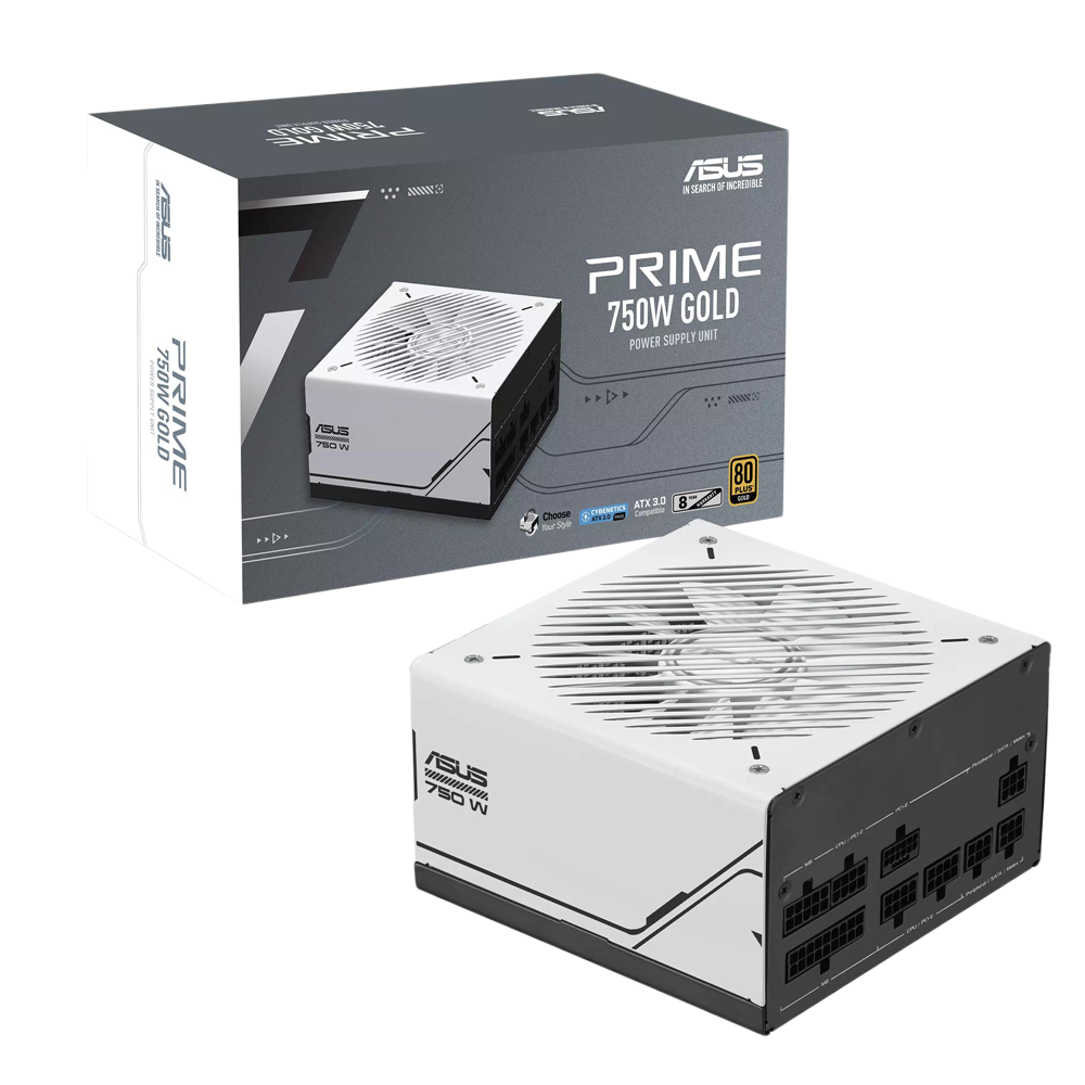 ASUS PRIME 750W 80 Plus Gold Semi Modular OEM Power Supply - White