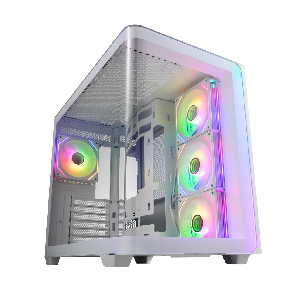 FSP M580-WA 4 RGB Fans ATX Mid Tower Case - White