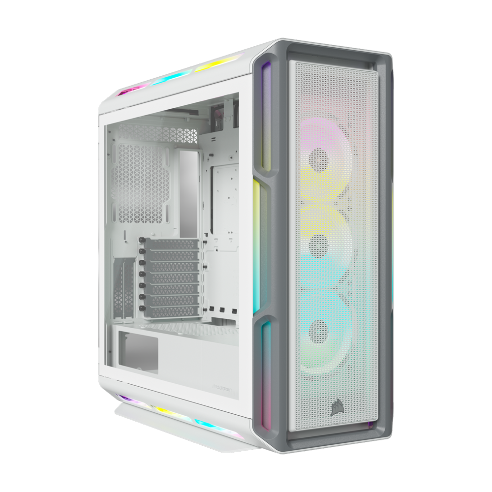 CORSAIR iCUE 5000T RGB Tempered Glass Mid-Tower ATX Case - White