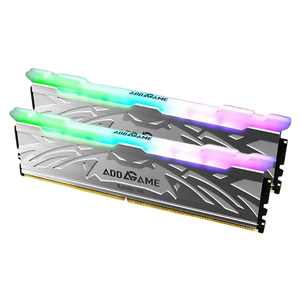 ADDLINK 16GB(32GB Kit) DDR5 6400MT/s CL38 RGB Unbuffered DIMM 288Pin With Heatsink (Silver)