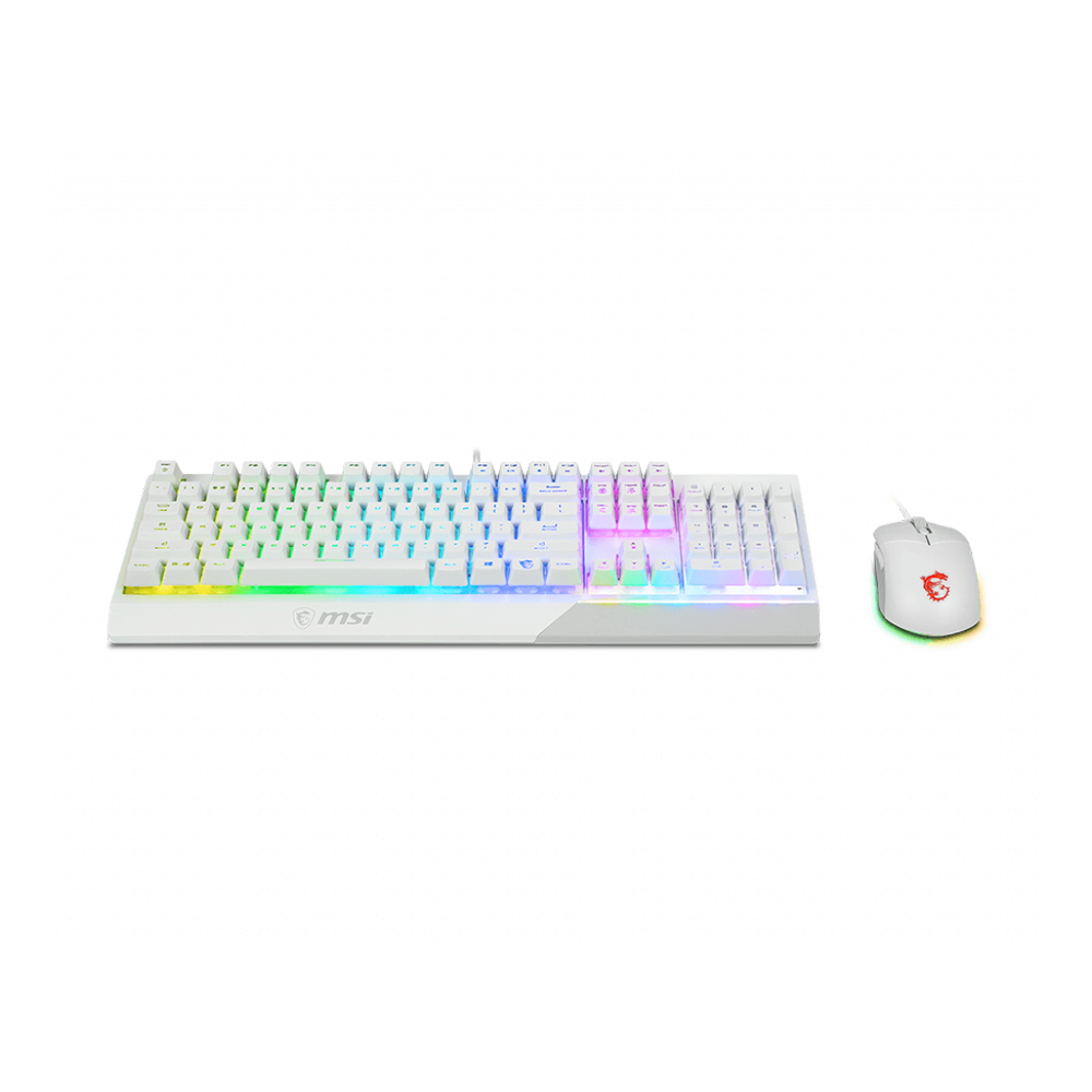 MSI VIGOR GK30 COMBO Wired Gaming Keyboard And GM11 Mouse AR - White