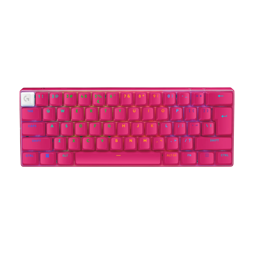 LOGITECH PRO X 60 LIGHTSPEED RGB Wireless Gaming Keyboard - Magenta Pink
