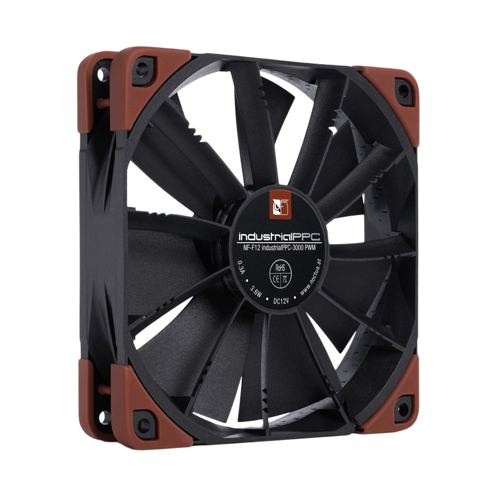 NOCTUA NF-F12 Industrial PPC-3000 PWM 120mm Fan - Black