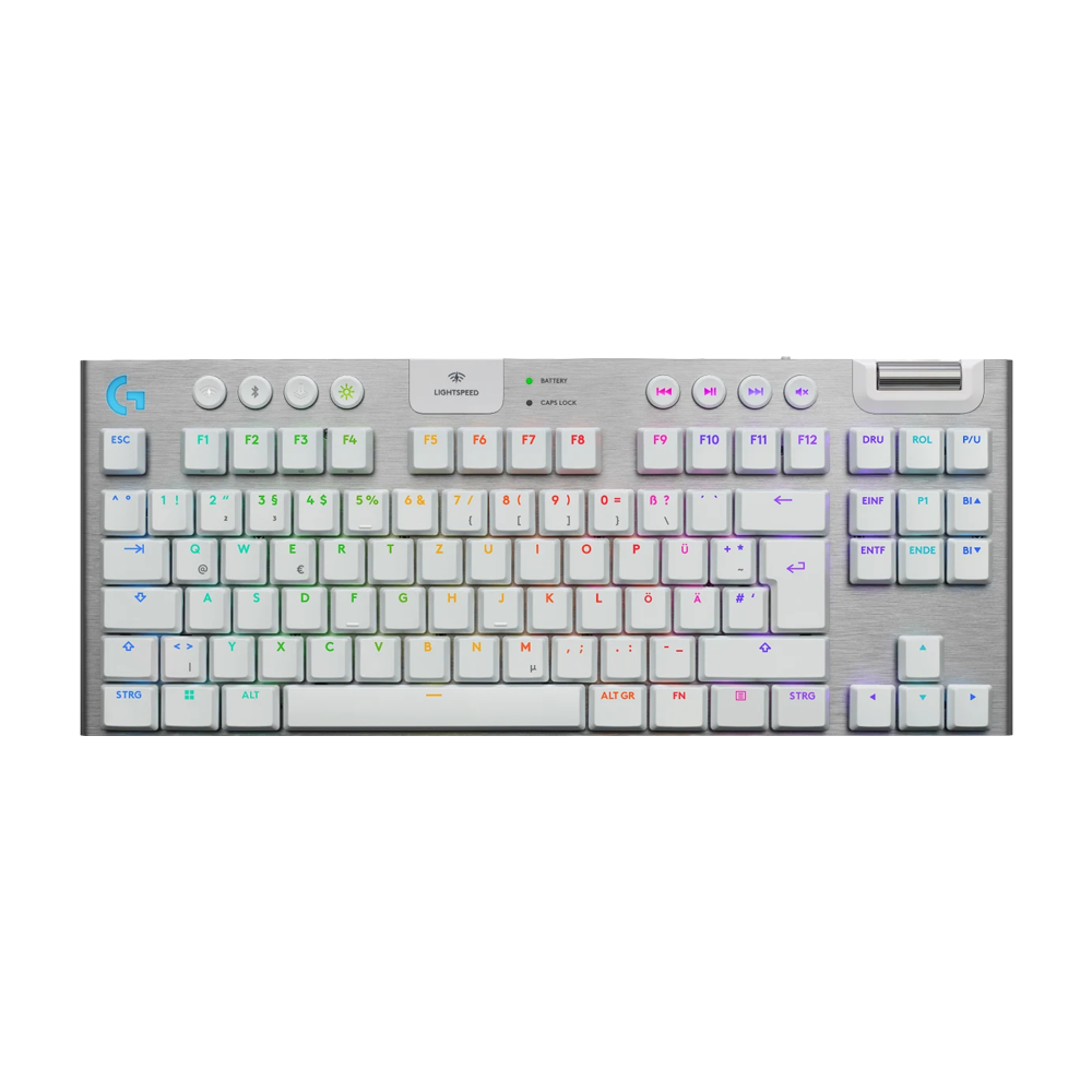 LOGITEH G915 X LIGHTSPEED TKL TACTILE Low Profile RGB Wireless Gaming Keyboard - White