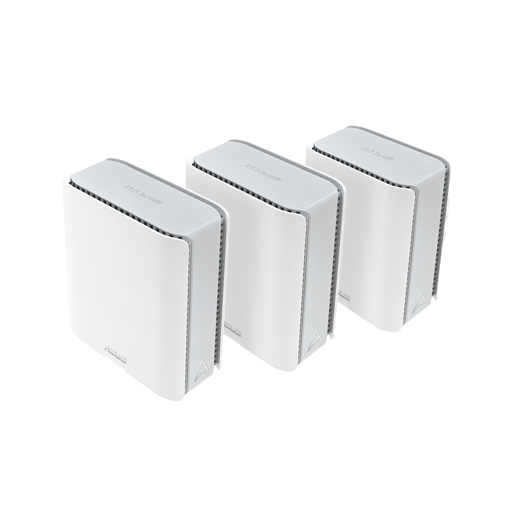 ASUS ZenWiFi BT8 (3pk) Tri-band WiFi 7 Smart AiMesh Extendable Router - White