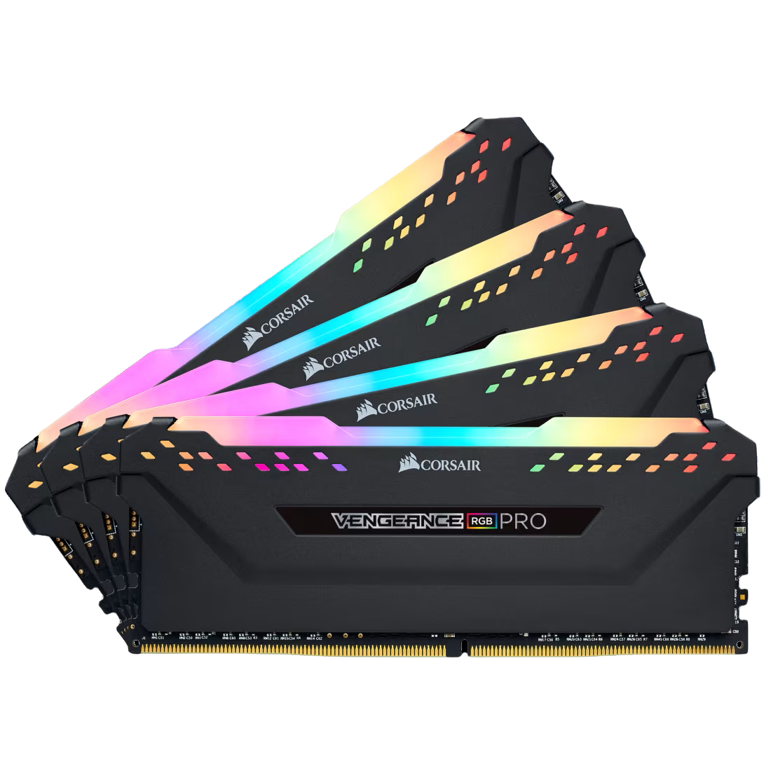 Corsair VENGEANCE RGB PRO 32GB (4 x 8GB) DDR4 DRAM 3200MHz C16 Memory Kit — Black