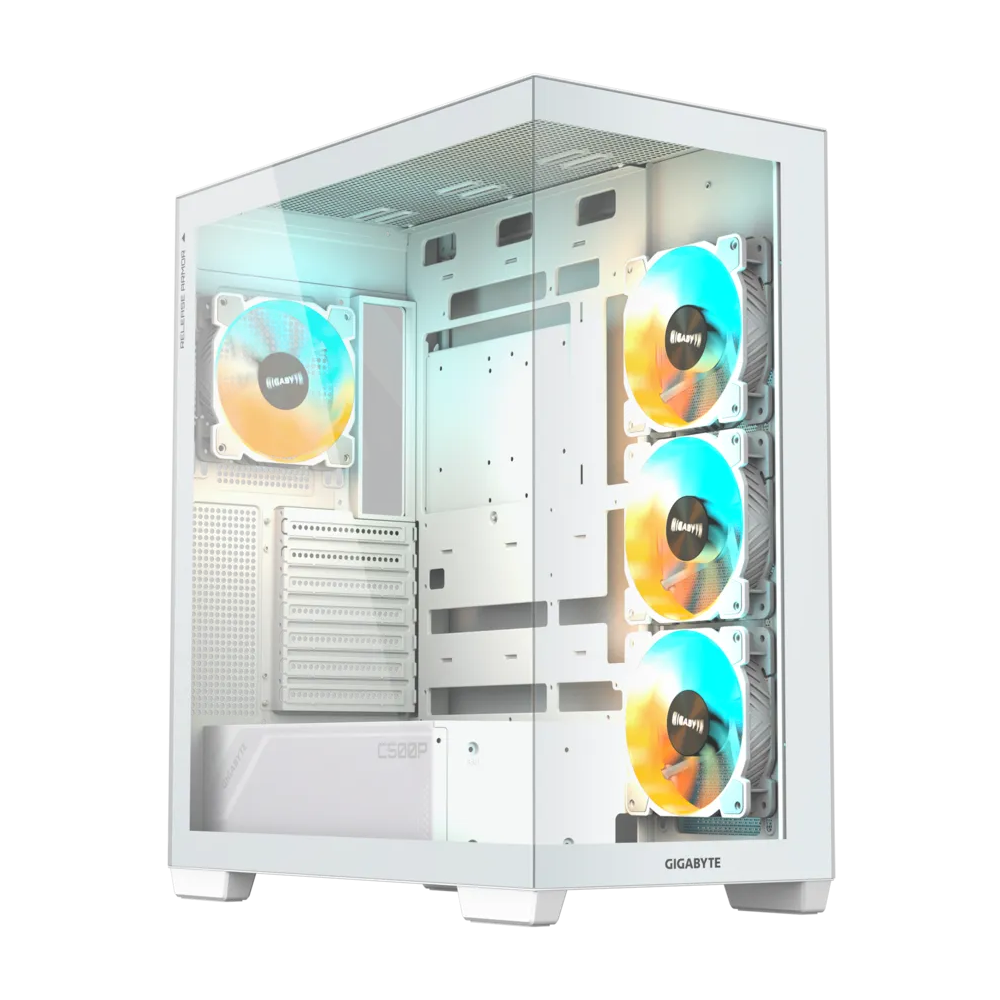 GIGABYTE C500 PANORAMIC STEALTH ICE Mid Tower Case - White