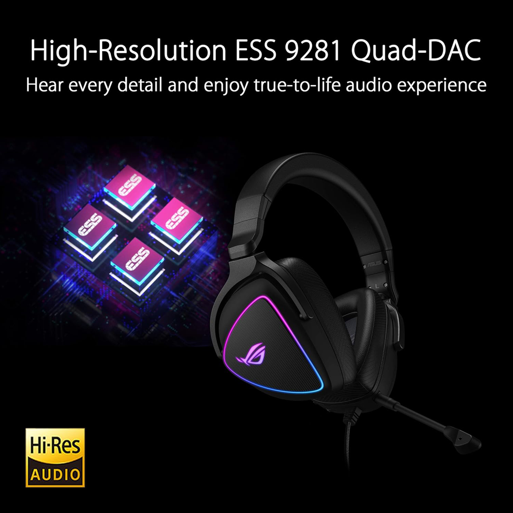 ASUS ROG Delta S Wired Gaming Headset - Black