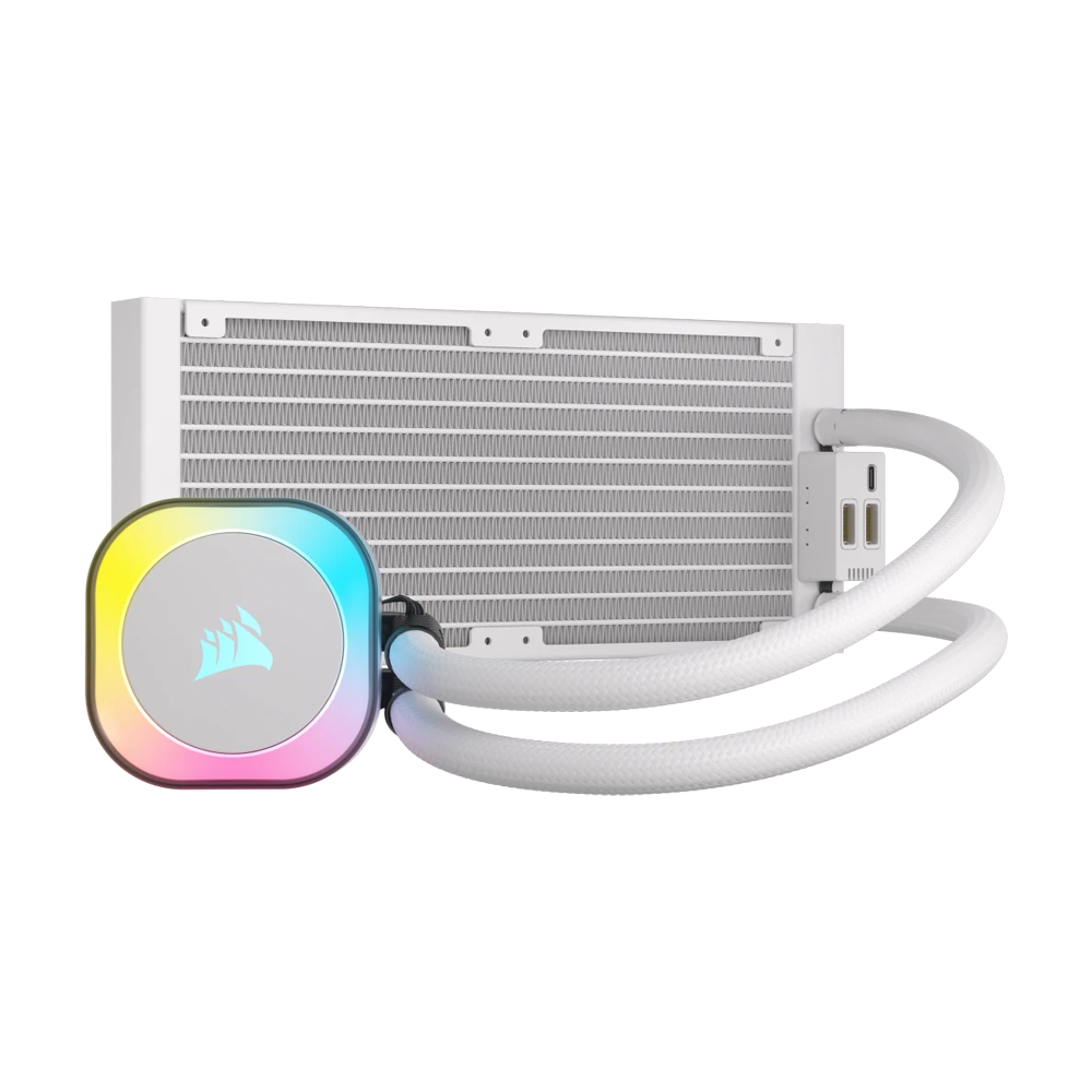 CORSAIR iCUE LINK H100i RGB AIO Liquid CPU Cooler - White
