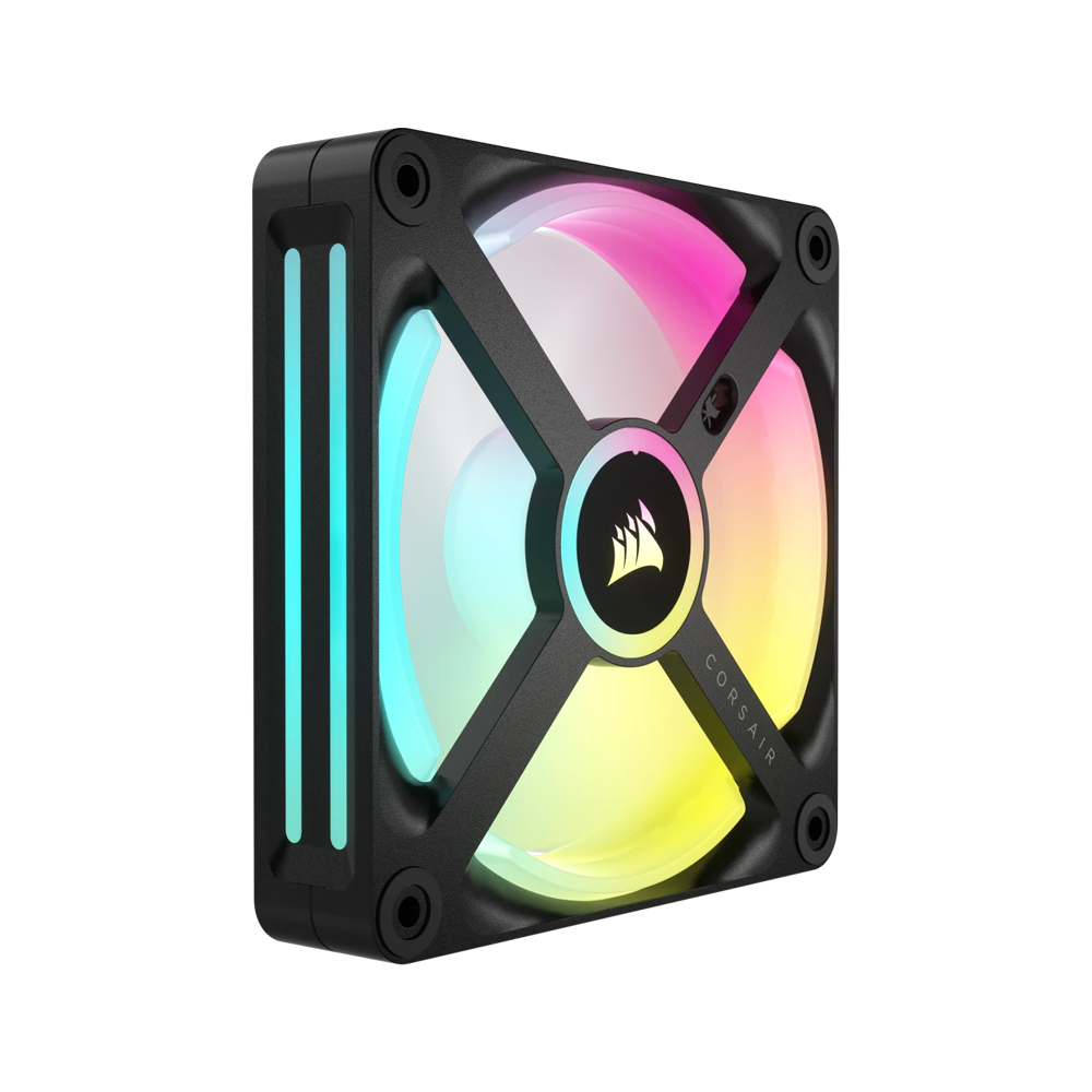 CORSAIR iCUE LINK QX120 RGB 120mm PWM Case Fan Starter Kit With iCUE LINK System Hub - Black