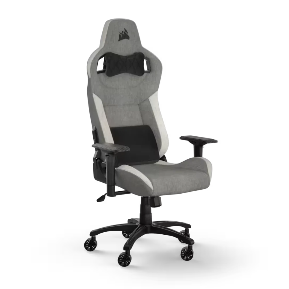CORSAIR T3 RUSH Fabric Gaming Chair (2023) - Grey/White