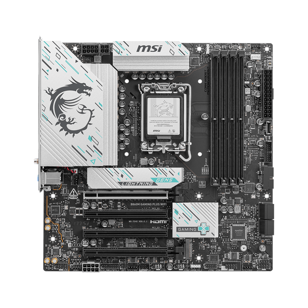 MSI B860M GAMING PLUS WIFI DDR5 Motherboard - Black