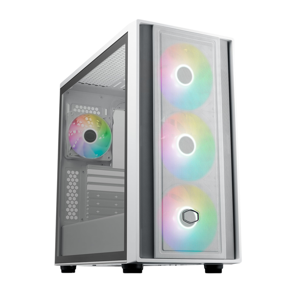 Cooler Master MB600 ARGB Mid Tower Case - White
