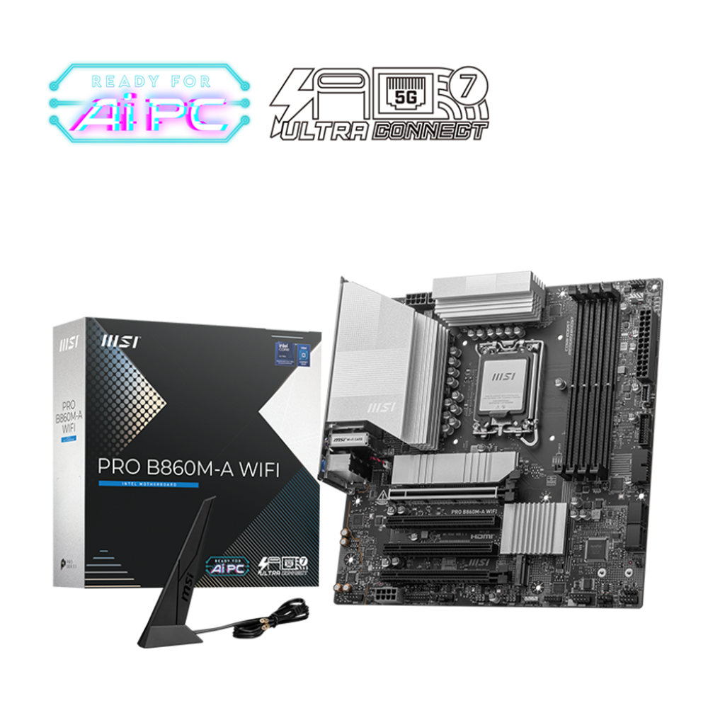 MSI PRO B860M-A WIFI DDR5 Motherboard - Black