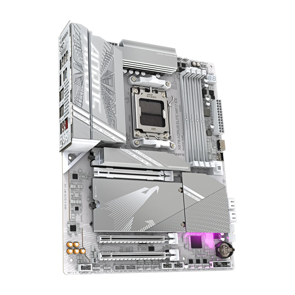 GIGABYTE X870 AORUS ELITE WIFI7 ICE DDR5 Motherboard - White