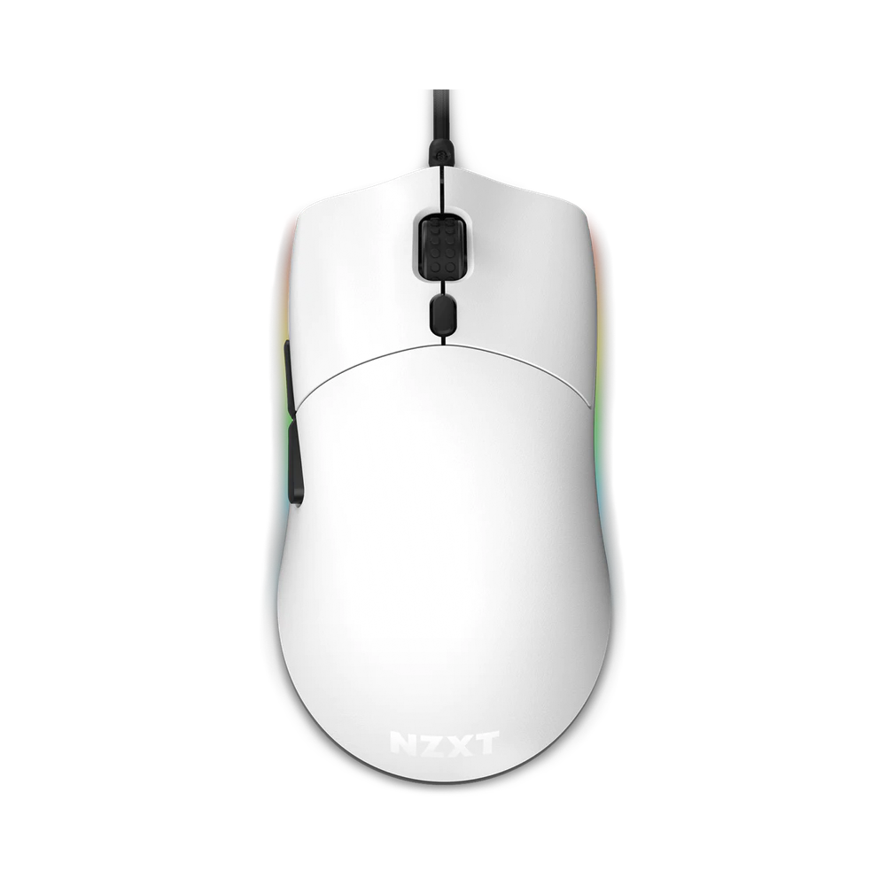 NZXT LIFT AMBIDEXTROUS RGB Wired Gaming Mouse - White