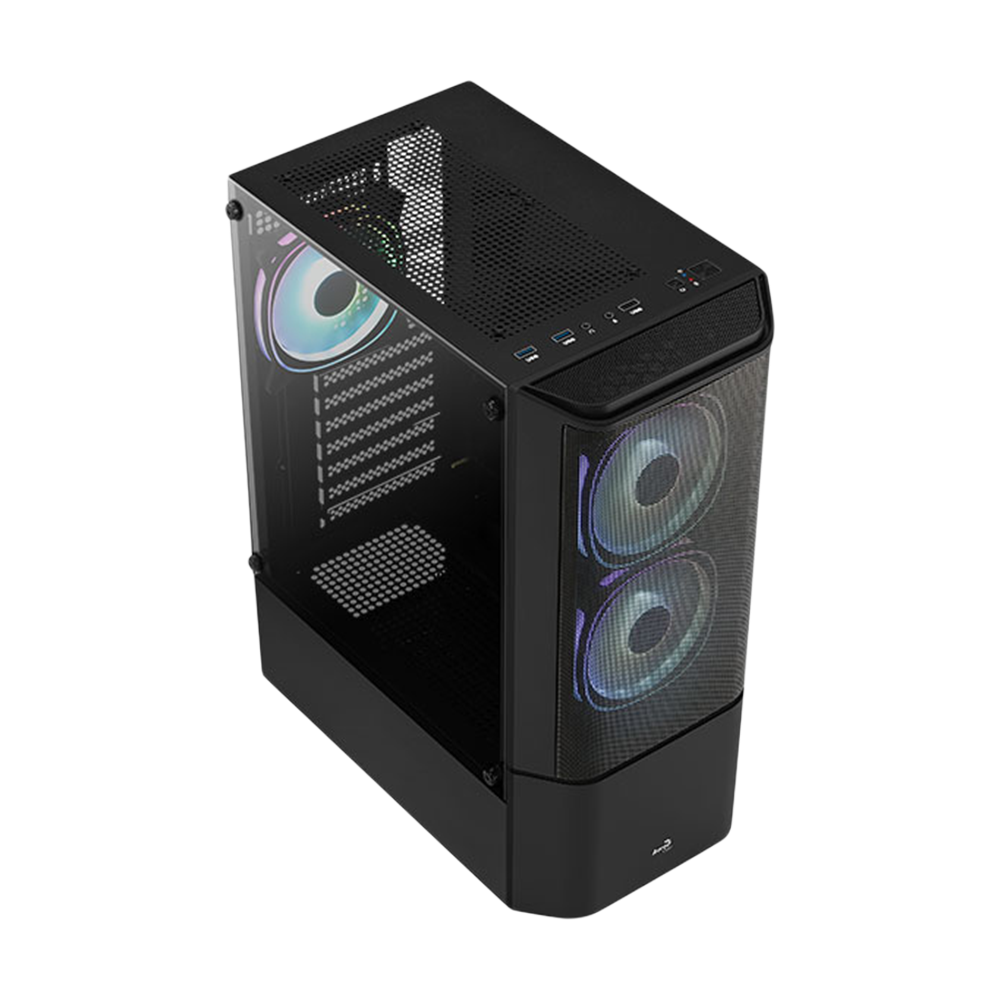 Aerocool Quantum Mesh V3 RGB Mid Tower Case - Black