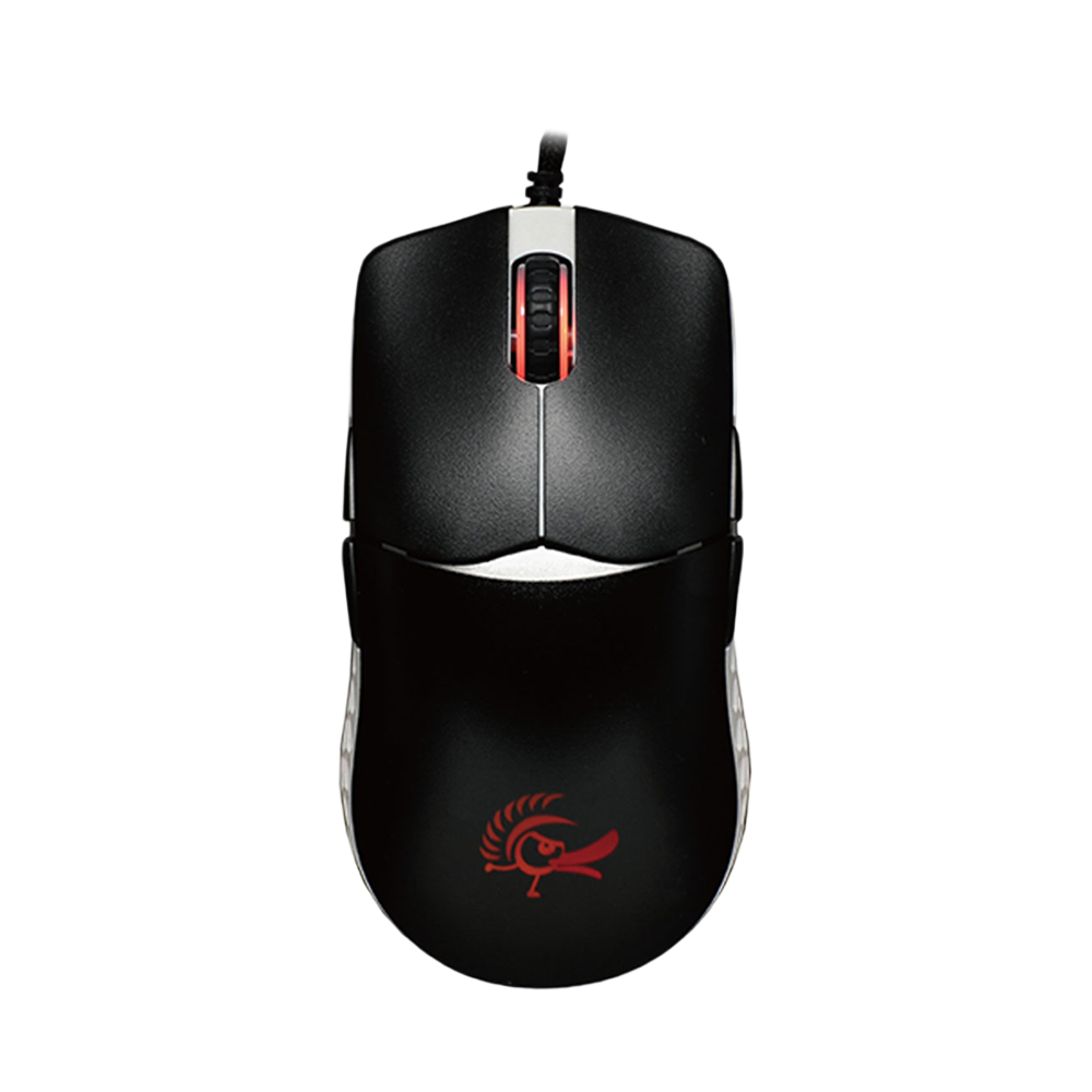 DUCKY FEATHER RGB Wired Kailh Switch Gaming Mouse - Black/White