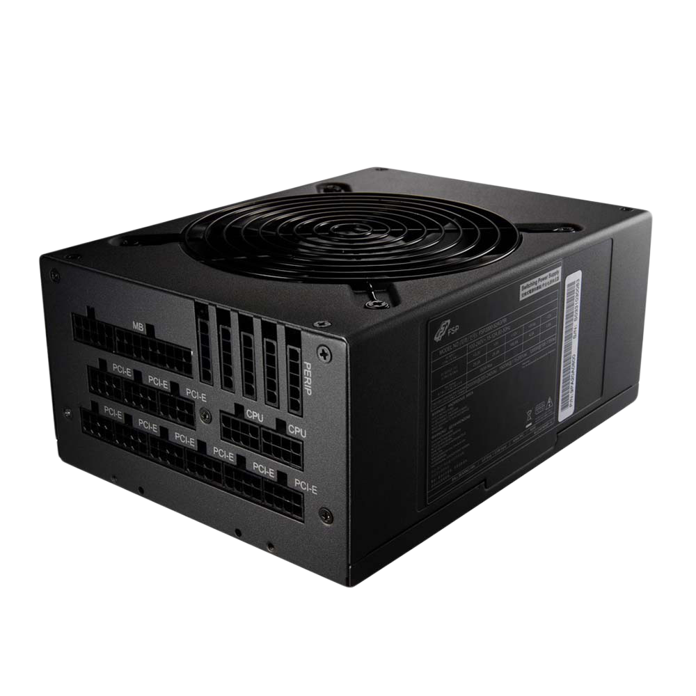 FSP CANNON PRO 2000W 80 Plus Gold PCI-E 18 Pcs Fully Modular With Active PFC Power Supply - Black