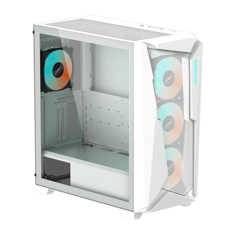 GIGABYTE C301GW V2 4 RGB Fans Mid Tower Case - White