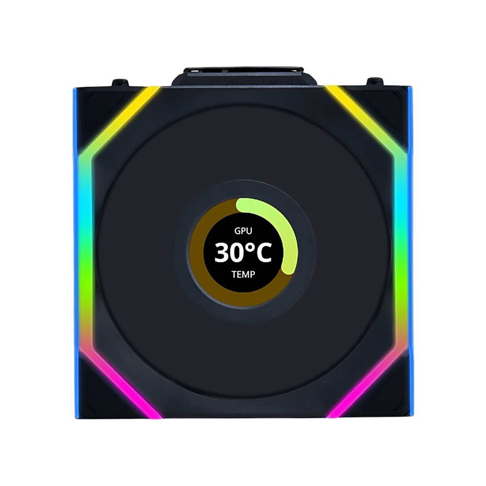 LIAN LI UNI Fan SL Wireless LCD 120mm Fans - White