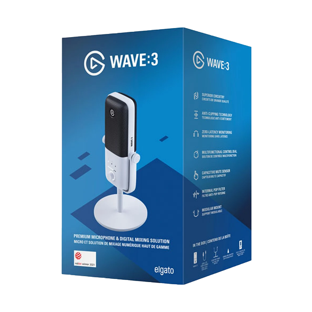 ELGATO WAVE 3 Digital Mixing Microphone - White