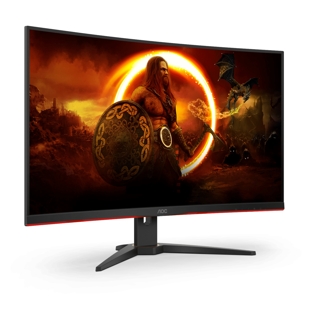 AOC C32G2ZE2 32 Inch 250Hz FHD HDMI 2.0 0.5ms Curved Gaming Monitor - Black