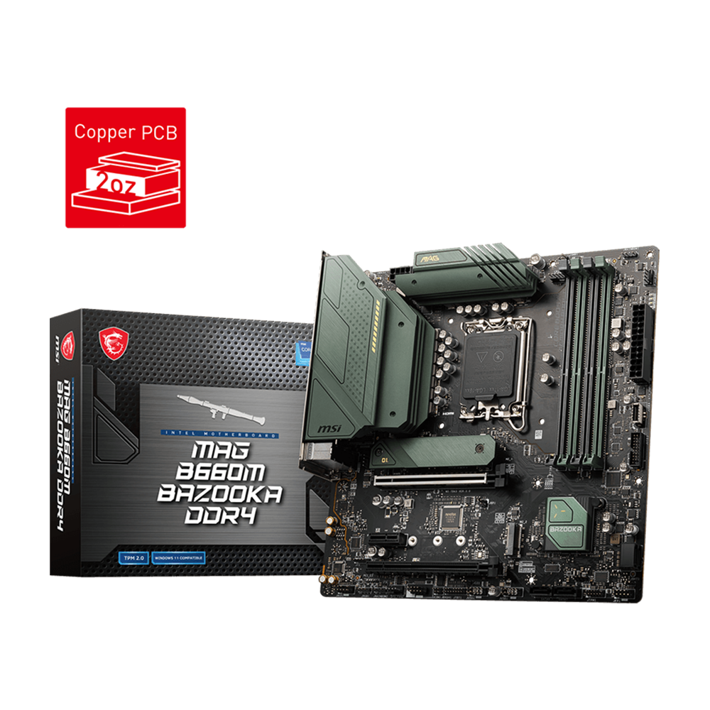 MSI MAG B660M BAZOOKA DDR4 MATX Motherboard