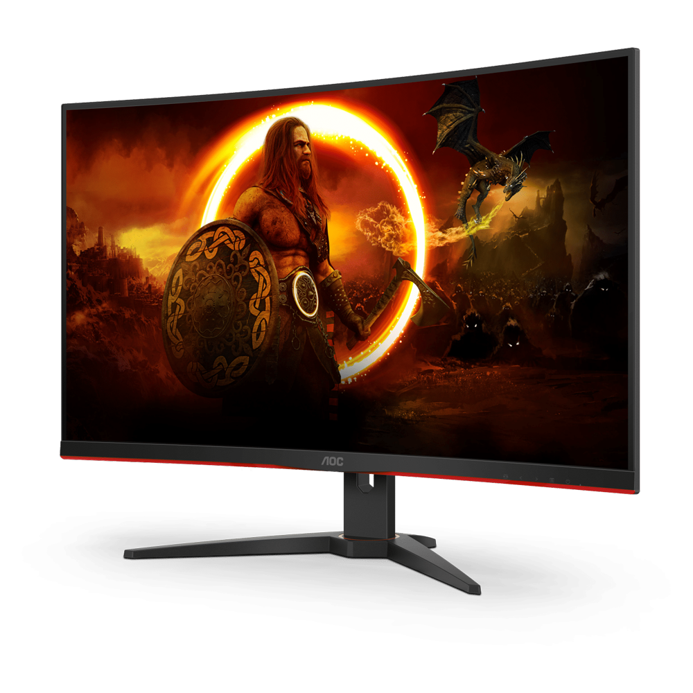 AOC C32G2ZE2 32 Inch 250Hz FHD HDMI 2.0 0.5ms Curved Gaming Monitor - Black