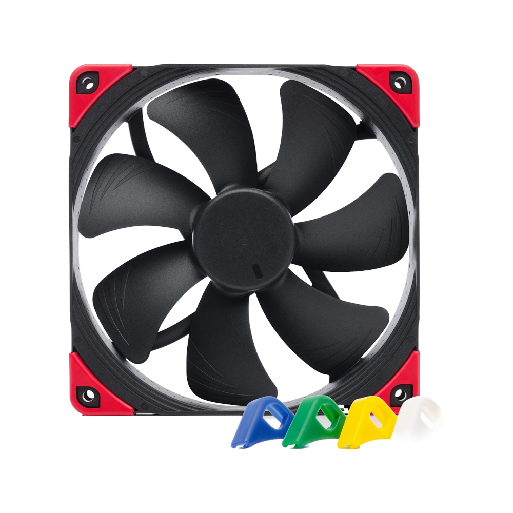 NOCTUA NF-A14 PWM Chromax 140mm Premium Silent Fan with Swappable pads - Black