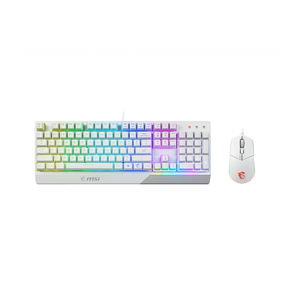 MSI VIGOR GK30 COMBO Wired Gaming Keyboard And GM11 Mouse AR - White