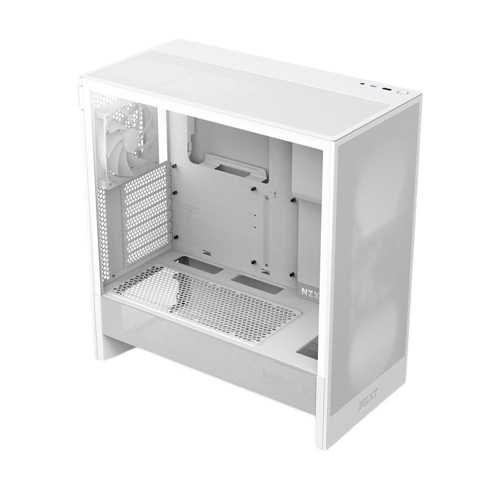 NZXT H5 Flow (2024) Compact Mid-Tower ATX Case - White