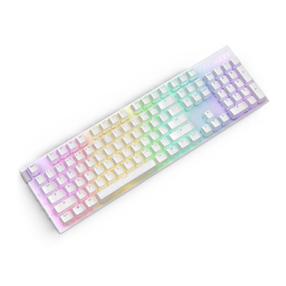 NZXT FUNCTION 2 Wired Optical Gaming Keyboard - White