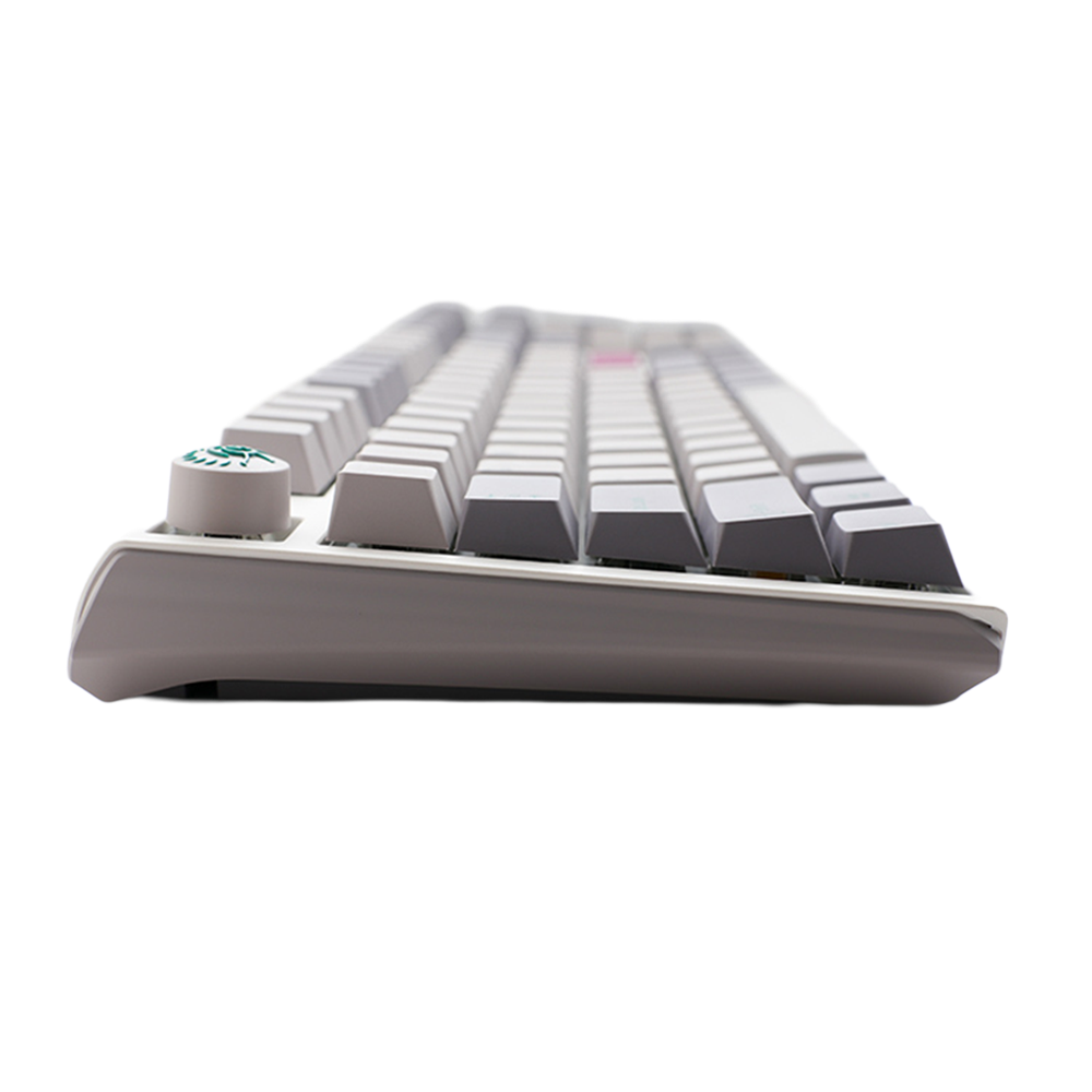 DUCKY ONE 3 TKL PBT HOT SWAP Blue Switch Cherry RGB Wired Mechanical Gaming Keyboard Arabic - Mist Grey