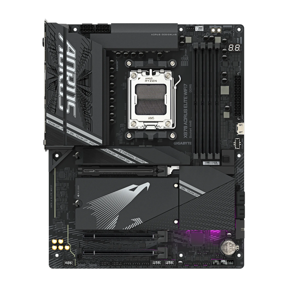 GIGABYTE X870 AORUS ELITE WIFI7 1.0 DDR5 Motherboard - BLACK