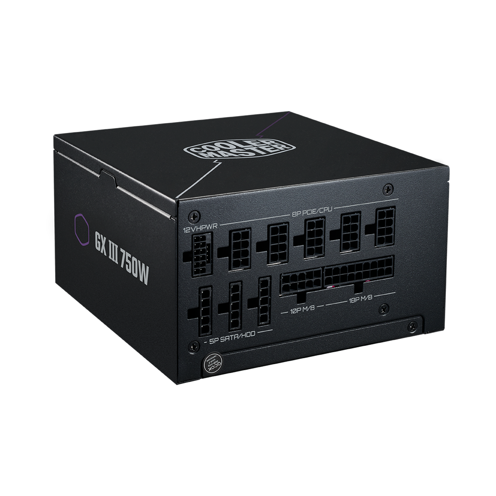COOLER MASTER GX3 750W Gold 80 Plus Modular A/UK Cord Power Supply - Black