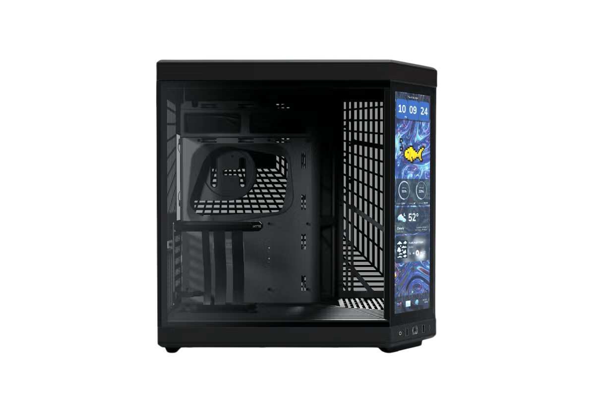 HYTE Y70 TOUCH INFINITE 14.5 Inch Integrated IPS Touchscreen ATX Case - Pitch Black