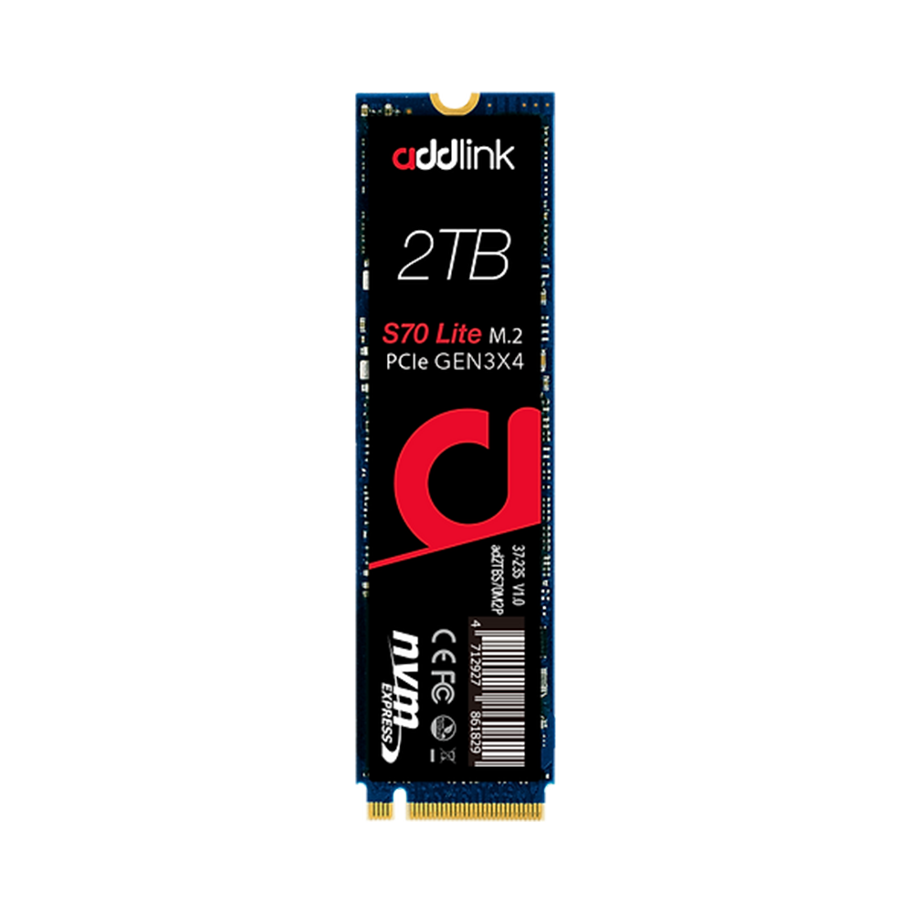 ADDLINK M.2 2280 PCIe GEN3X4 NVMe SSD ( R:3500 MB/s W:2,600 MB/s) - 2TB