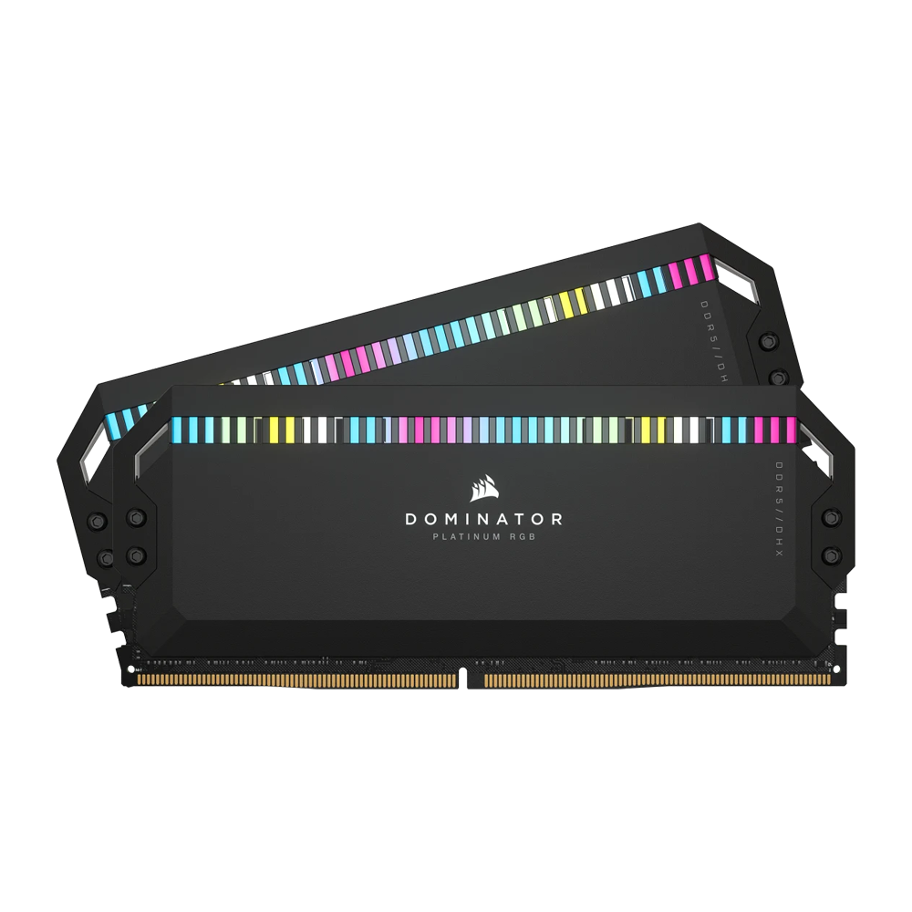 CORSAIR DOMINATOR PLATINUM 64GB (2 x 32GB) RGB DDR5 DRAM 5200MHz C40 Memory Kit - Black