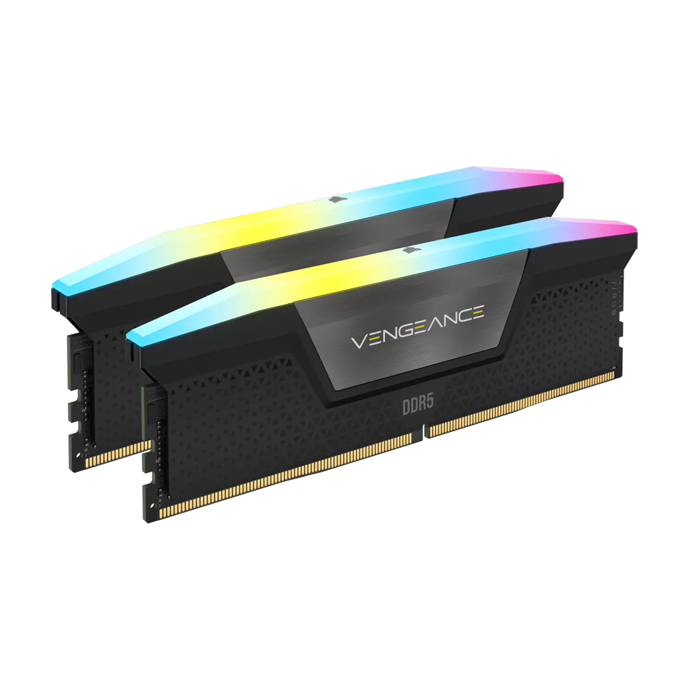 CORSAIR VENGEANCE RGB 32GB (2x16GB) DDR5 DRAM 5600MHz C36 Memory Kit - Black