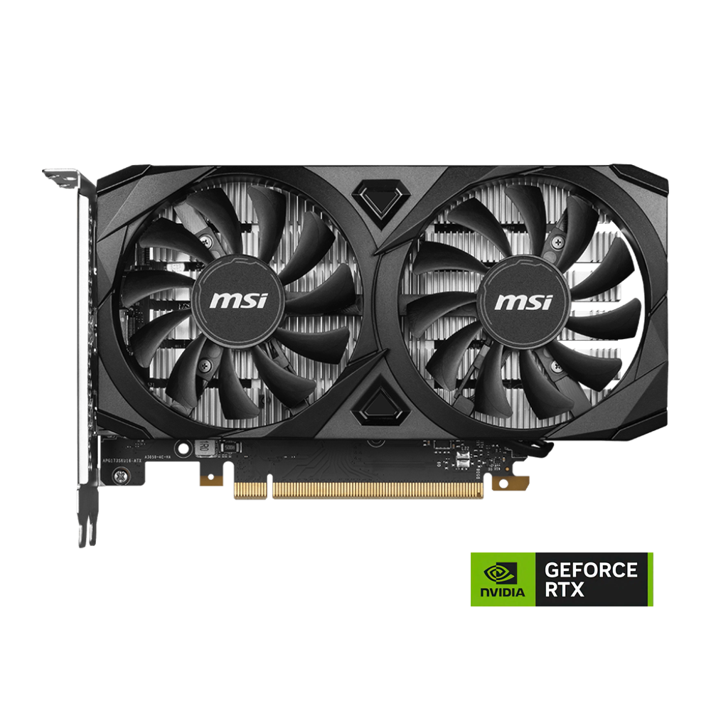 MSI Nvidia GeForce RTX 3050 VENTUS 2X 6GB OC Graphics Card - Black