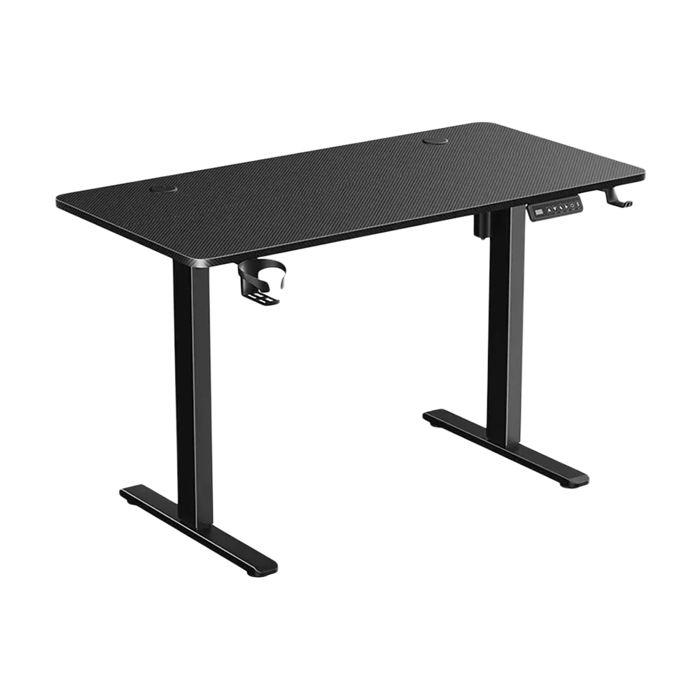 Gamvity Height-Adjustable Metal Modern Office/Gaming Desk 1400*600 - Carbon Fiber Black