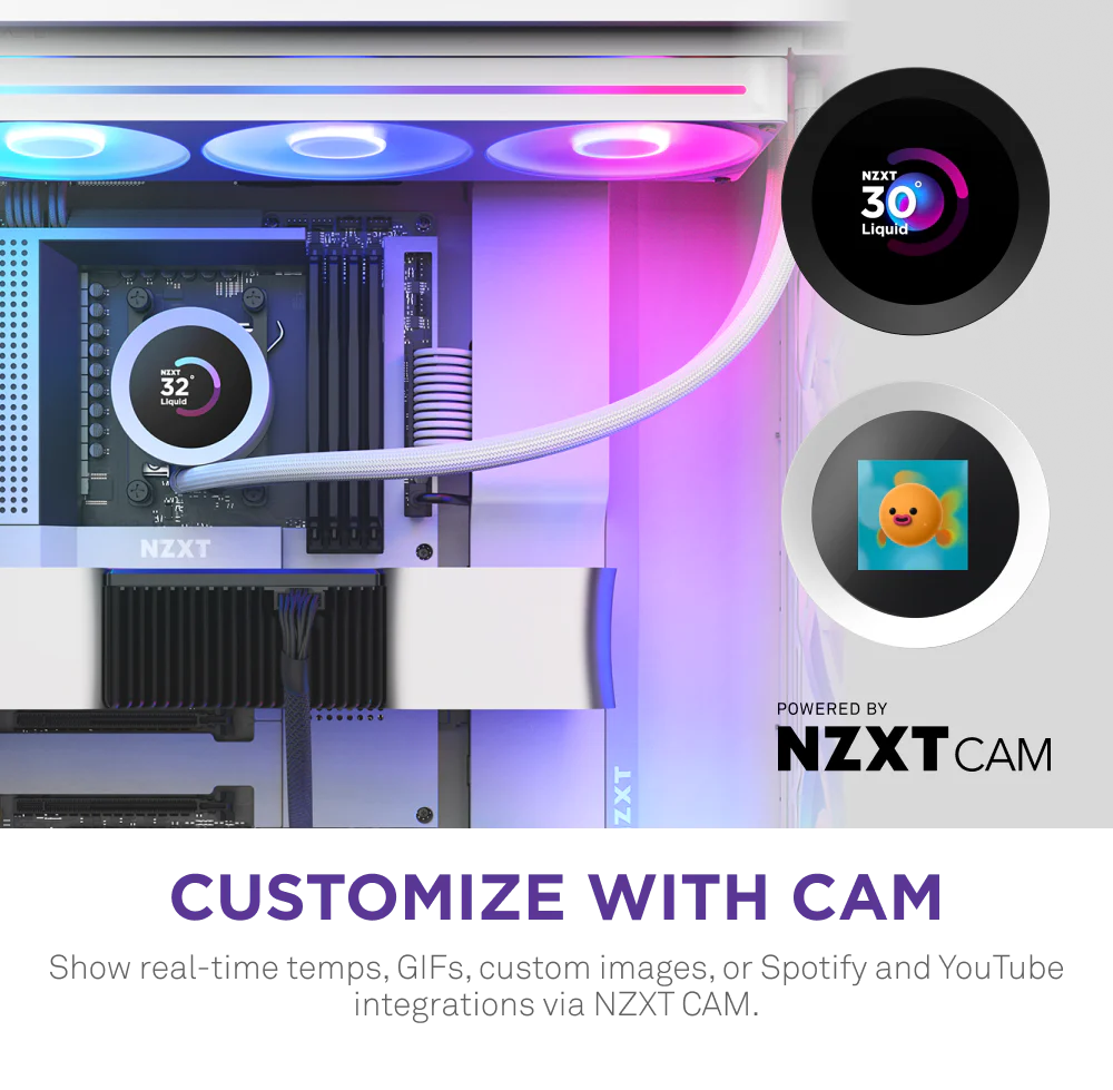 NZXT Kraken 360 RGB V2 360mm AIO Liquid Cooler - White