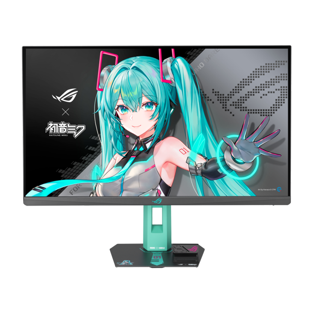 ASUS ROG STRIX XG27ACMEG-G 27 Inch 260Hz QHD HDMI 2.1 0.3ms Hatsune Miku Edition Fast IPS Gaming Monitor - Black