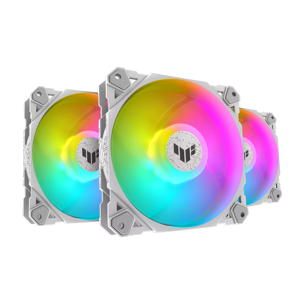 ASUS TUF Gaming TF120 ARGB Triple Case Fan With ARGB Controller - White