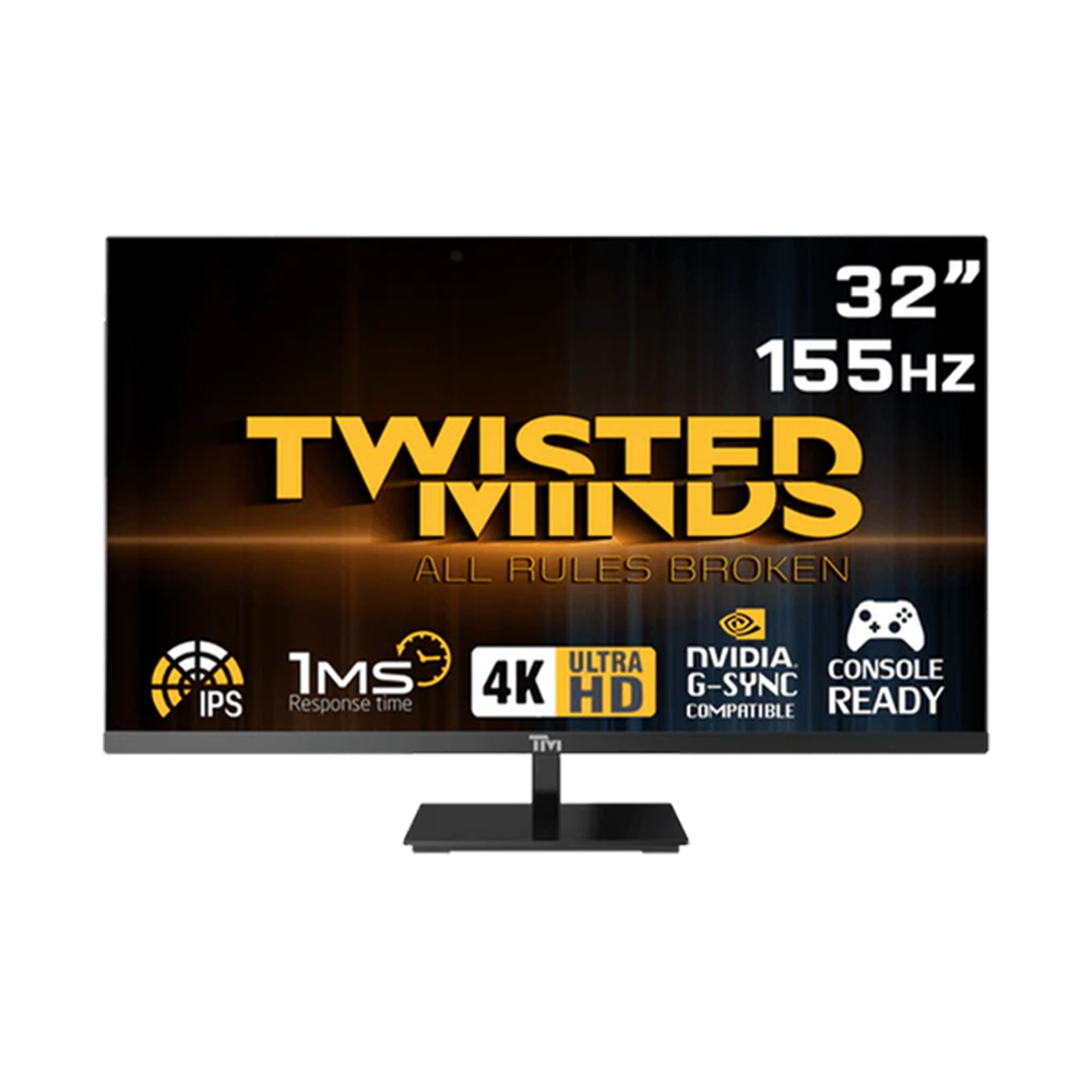 Twisted Minds 32 4K UHD (3840 x 2160 )IPS 155Hz 1MS HDMI 2.1 FreeSync Gaming Monitor - Black