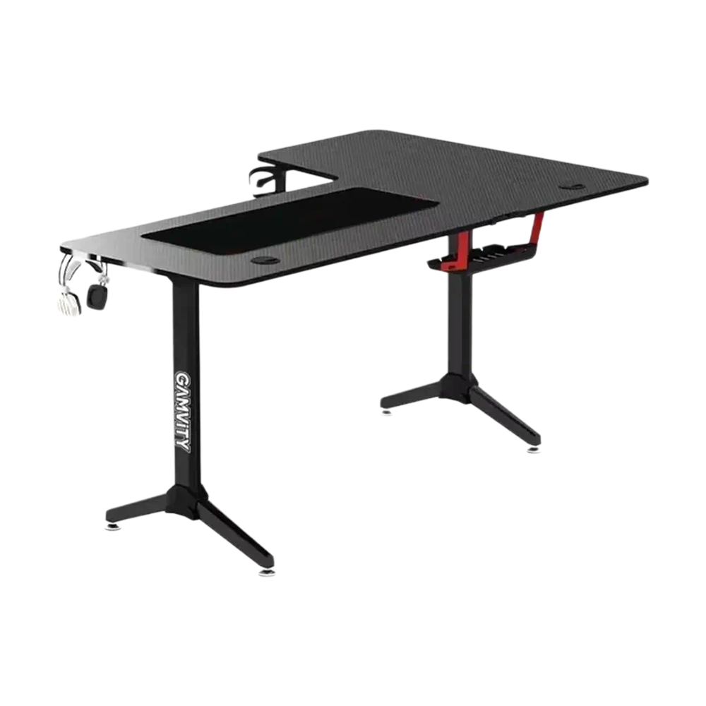 Gamvity Professional Gaming Desk L Shaped (1600*1000*750) - Left Black