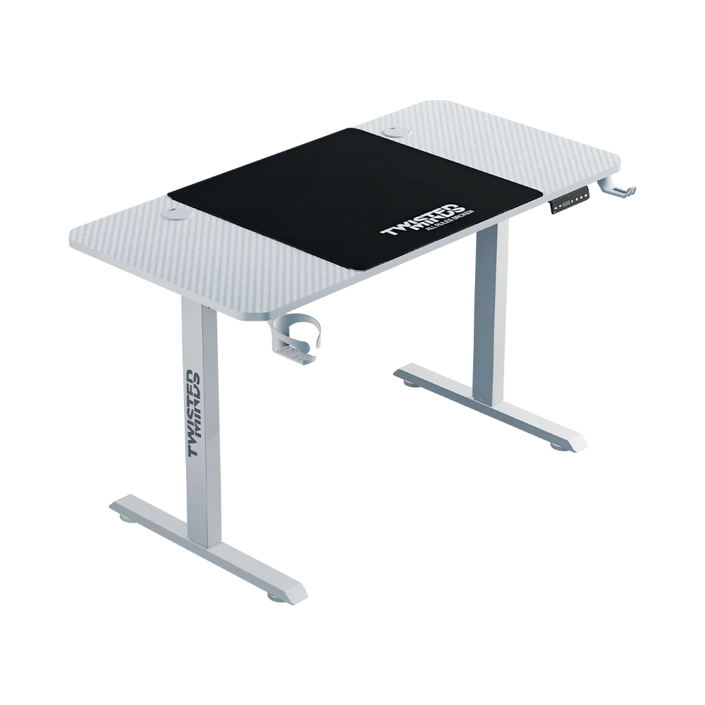 Twisted Minds Paradox Adjustable Gaming Desk - White